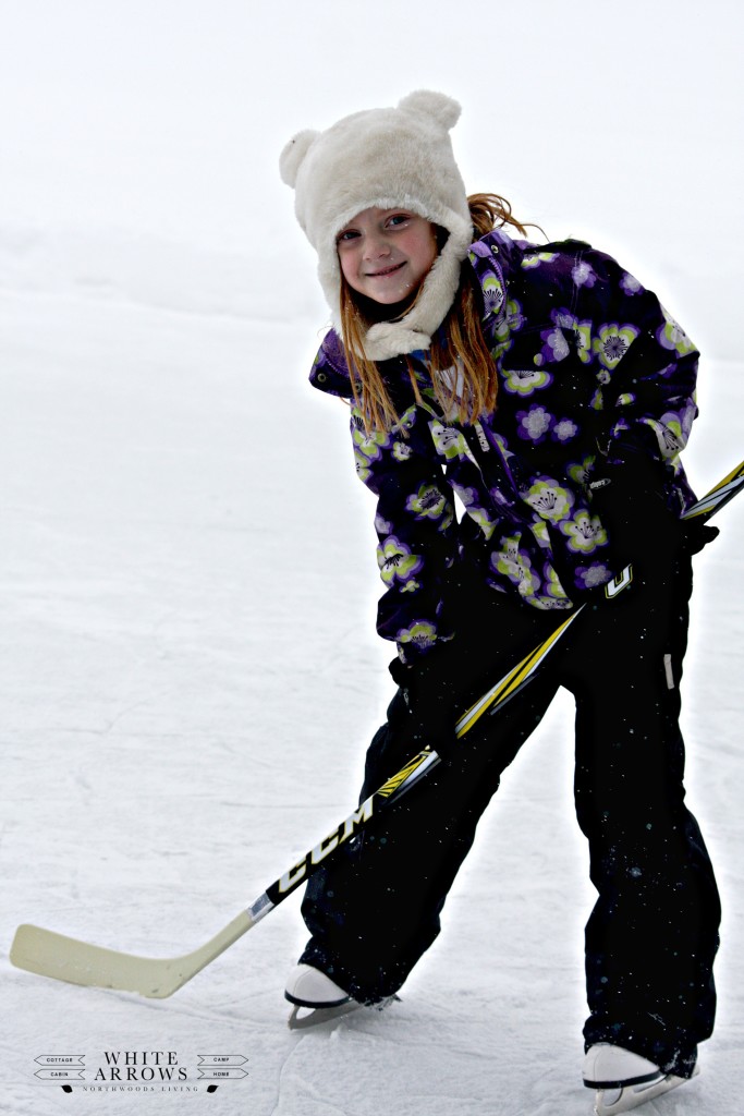 backyard hockey, ice skating, northwoods living