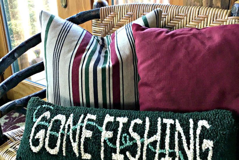 Gone Fishing Pillow, Lake Home