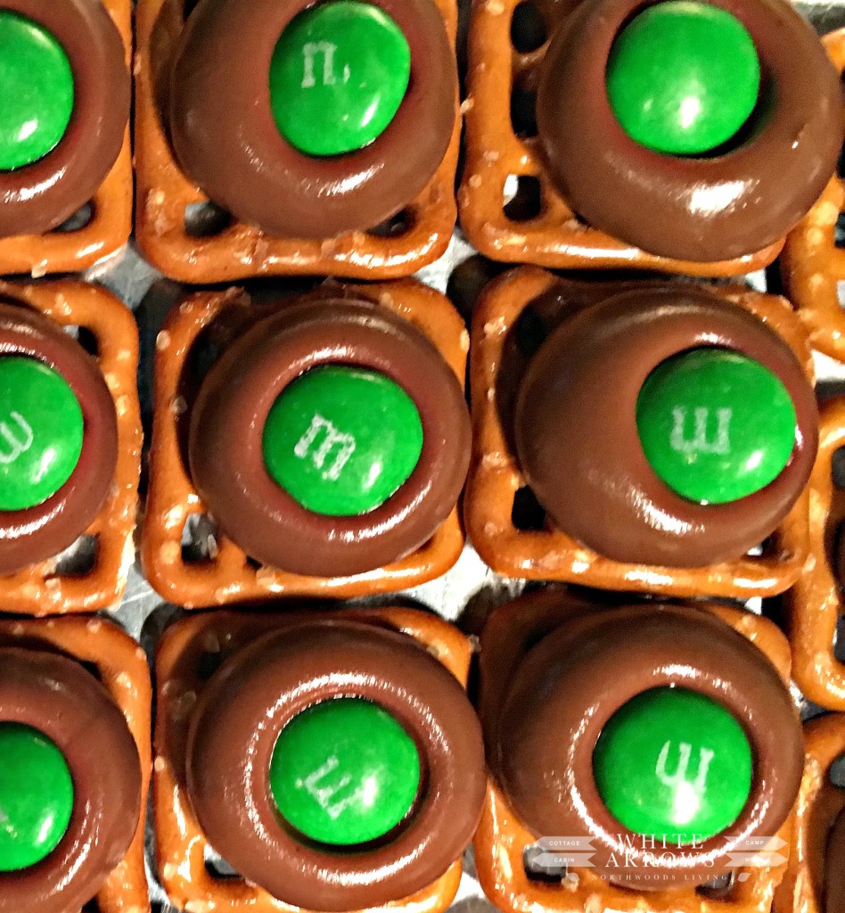 Hershey Kisses, M & Ms, Snaps, Pretzels, Sweet and Salty Snack, St. Patrick's Day Treat