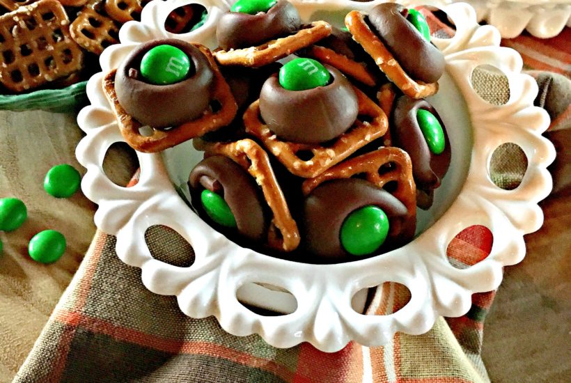 Hershey Kisses, M & Ms, Snaps, Pretzels, Sweet and Salty Snack, St. Patrick's Day Treat