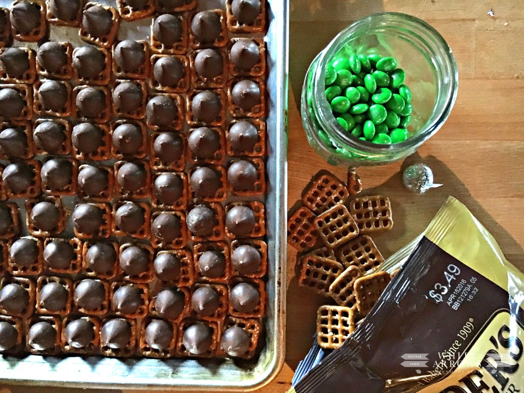 Hershey Kisses, M & Ms, Snaps, Pretzels, Sweet and Salty Snack, St. Patrick's Day Treat