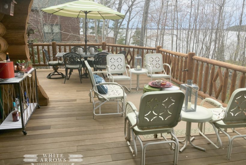 Lakeside Living, entertaining, deck, summer, log cabin living, cabin