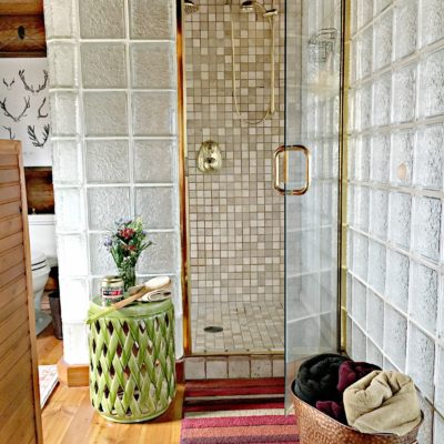 Get the Look- Rustic Meets Glamour Bathrooms