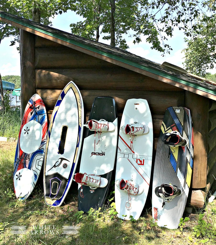 boat shed, wake board, surf board