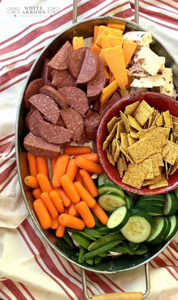 cheese and sausage tray