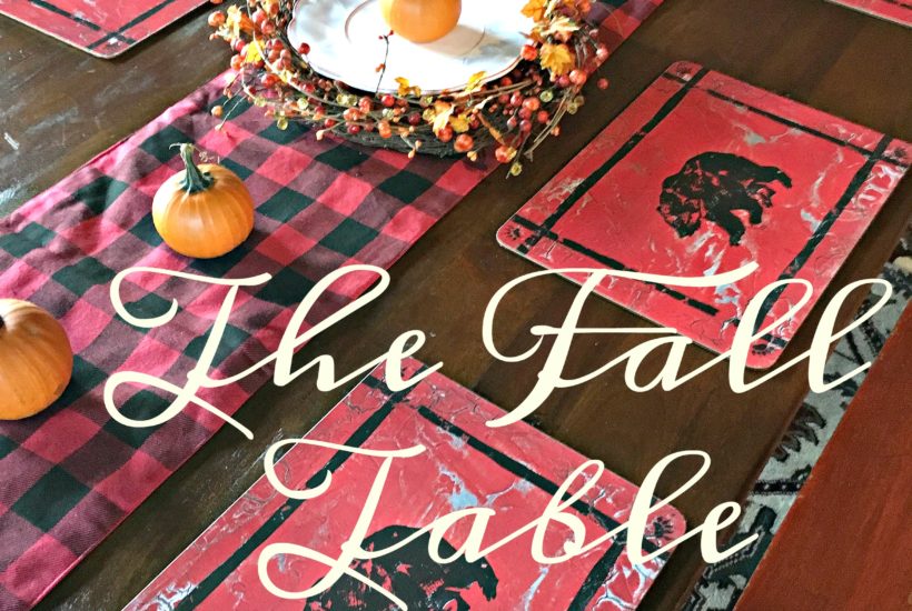 fall table setting, plaid, buffalo plaid, pumpkins