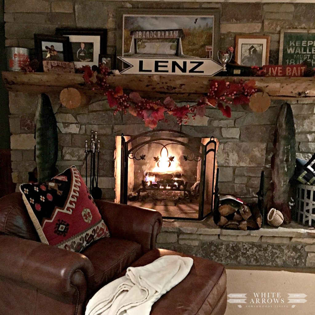 stone fireplace, log cabin, cabin, basement, fireplace, rustic fireplace