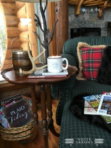 Log Cabin, Plaid Pillow, Antlers, Cozy, Cabin Style