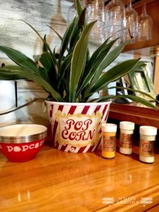 Popcorn Bar, Popcorn Tub, Popcorn Salt, Family Room