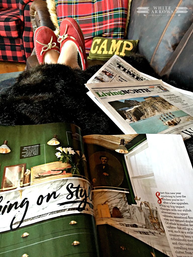 slippers, hype, magazines, reading