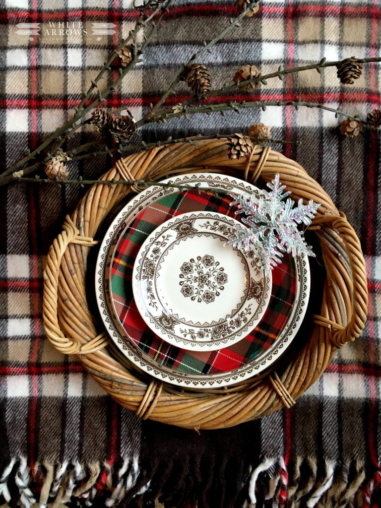 Winter Pacesetting, Plaid, Transferware