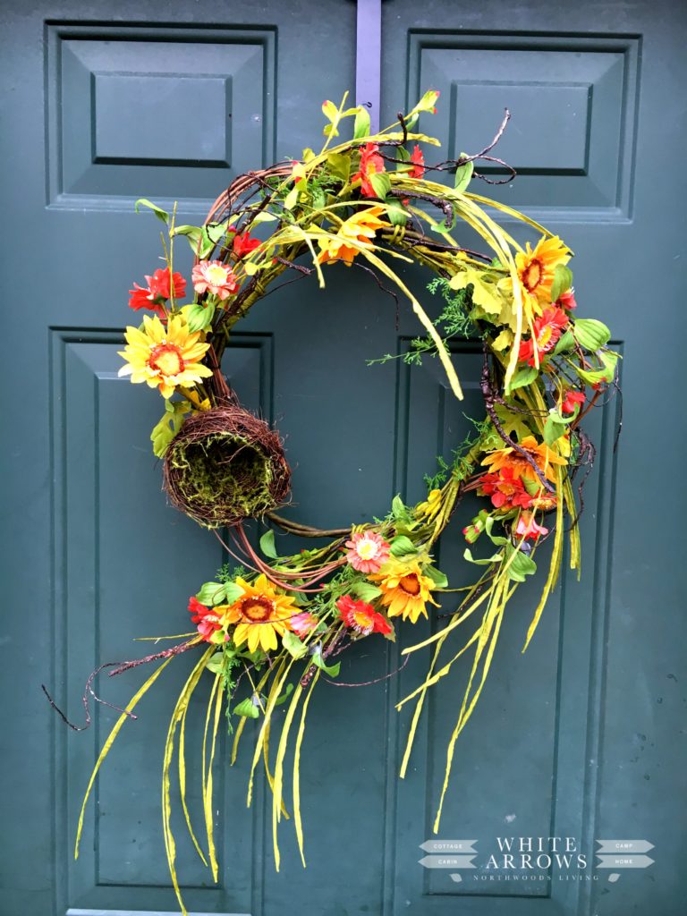 Spring Decor, Spring Wreath, Flower Wreath, Birds Nest Wreath, Grapevine Wreath