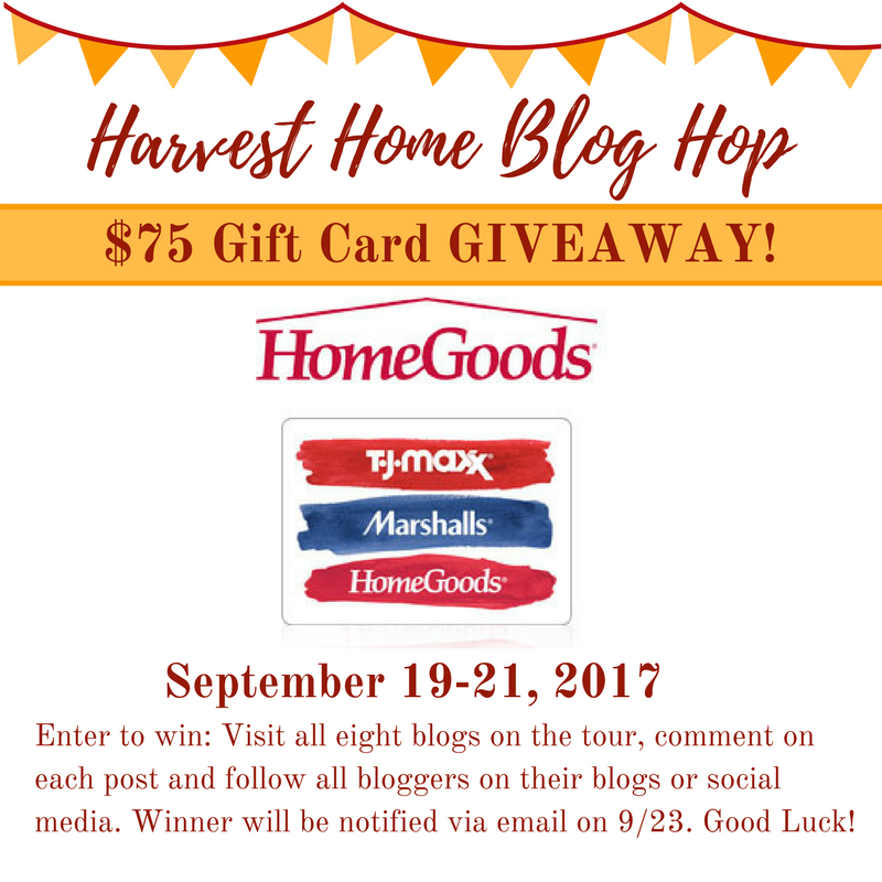 Home Goods, Marshalls, TJMaxx, Giveaway, Home Decor, Blog Hop, Harvest Home, Autumn Decor, Fall Decor, Blog Tour, Bloggers
