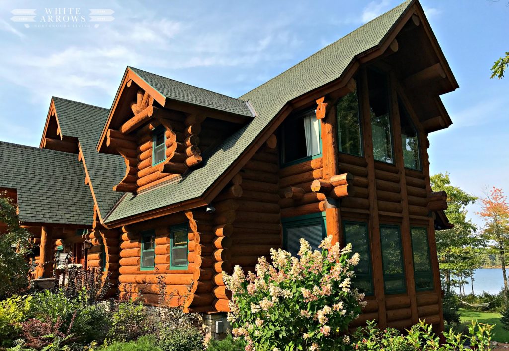 Log Cabin, Log Home, Cabin, Hydrangea, Lake Home, Lake House, Northwoods