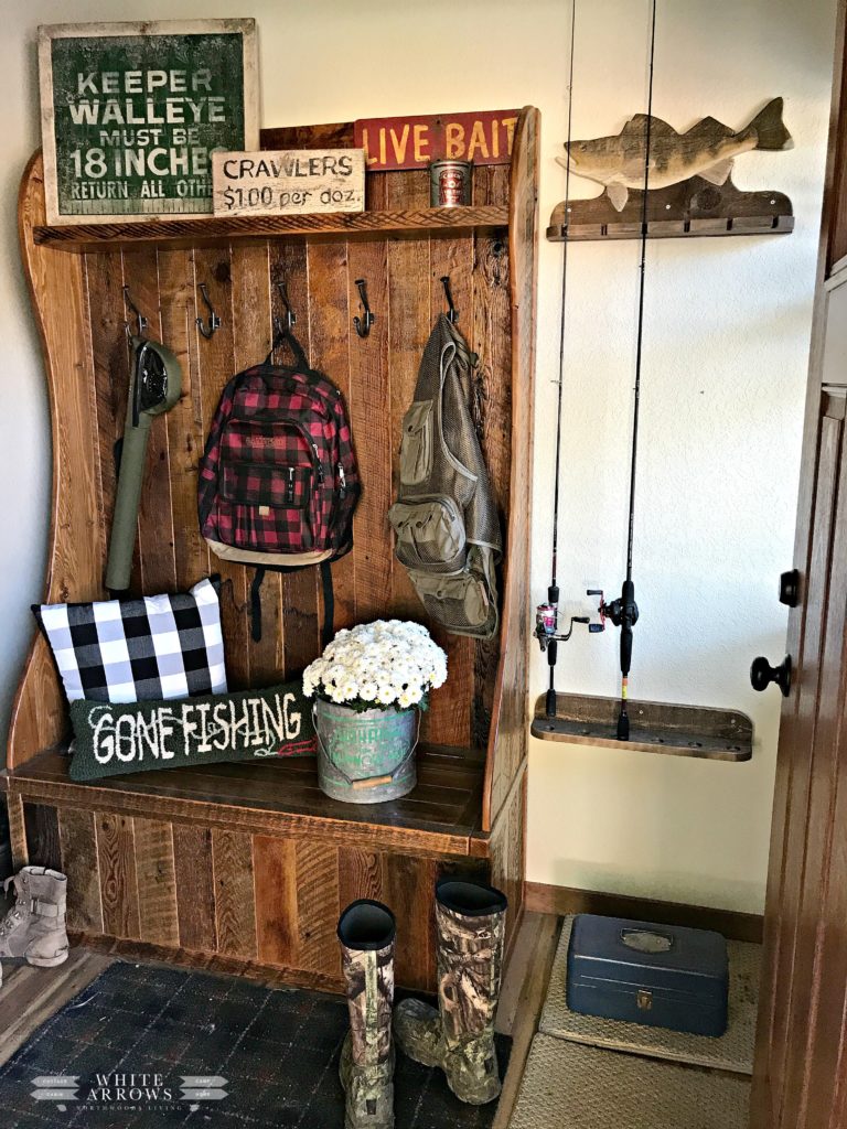 Mud Room, Fishing ~ White Arrows Home