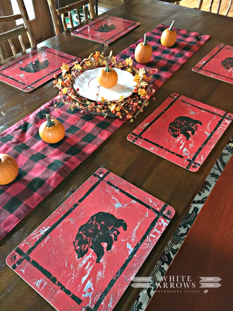 Fall Buffalo Plaid Table