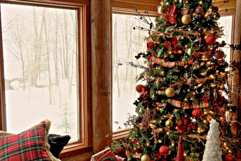 Christmas Tree, Lake House, Cabin, Cabin Christmas, Log Cabin, Santa, Vintage Christmas, Camp Christmas, Woodland Christmas Tree