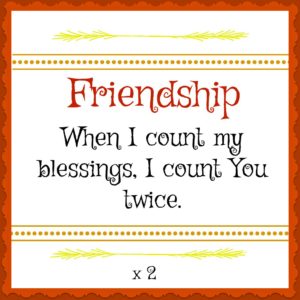 Friendsgiving Blessing, Friends Quote, Free Printable Friendship