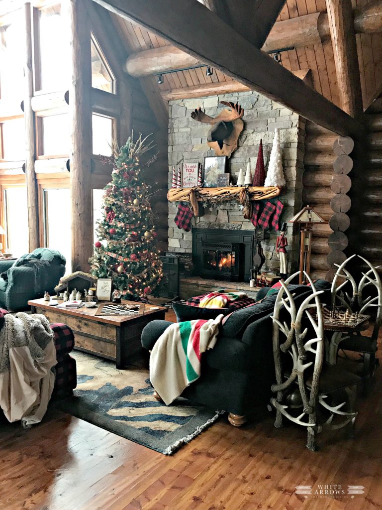 Rustic Luxe Buffalo Check Christmas Porch