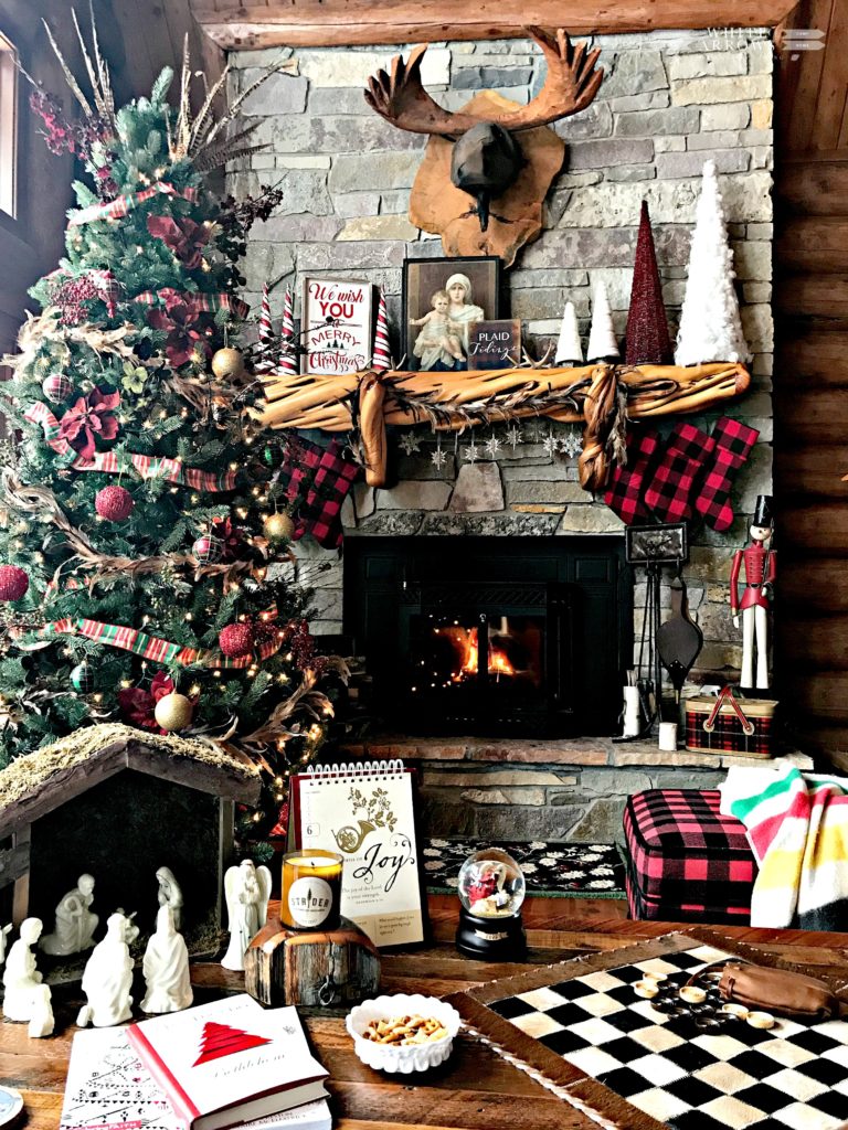 Rustic Luxe Buffalo Check Christmas Porch