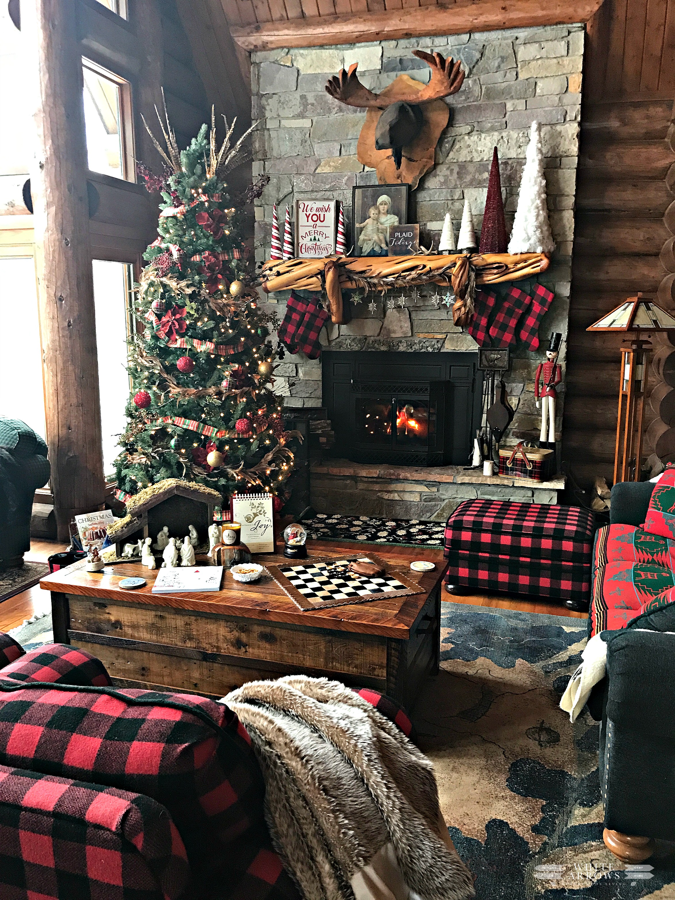 Buffalo Plaid Christmas Decor ~ White Arrows Home