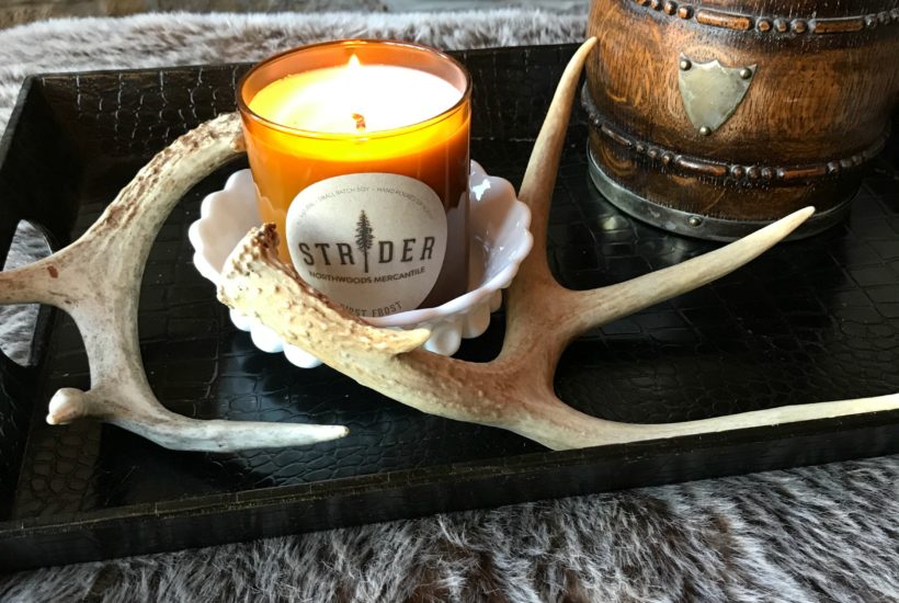 log cabin, cabin decor, rustic decor, winter neutral decor, cozy reading corner, vintage books, neutral decor, winter decor, cozy corner,leather chair, fur throw, antler decor