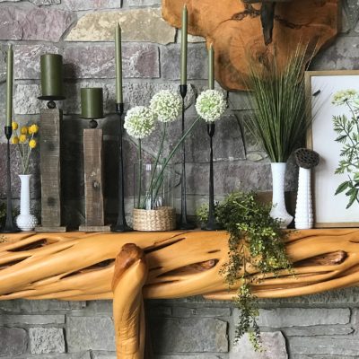 Spring Decor- How to Style a Mantel – Botanical Inspiration