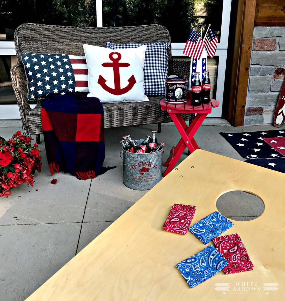 Fourth of July, 4th of July, Porch Decor, Patriotic Decor, Nautical Decor, Vintage Decor