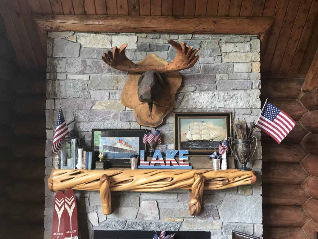 Summer Mantel, Cabin Decor, Rustic Decor, Lake House Decor, 4th of July Decor, Americana