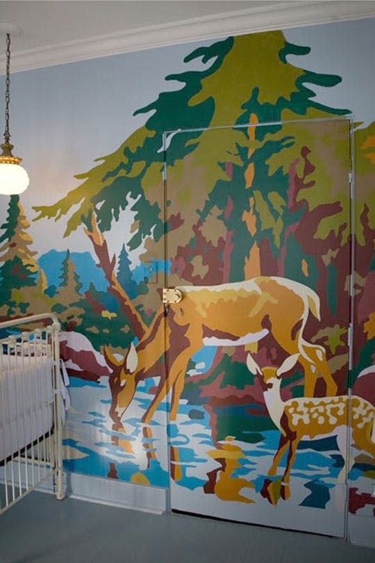 wall mural, wall art, feature wall, paint by number