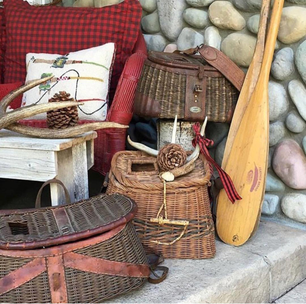 Love old fishing gear for the lake house decor.  Lake decor, Fishing  decor, Rustic primitive decor