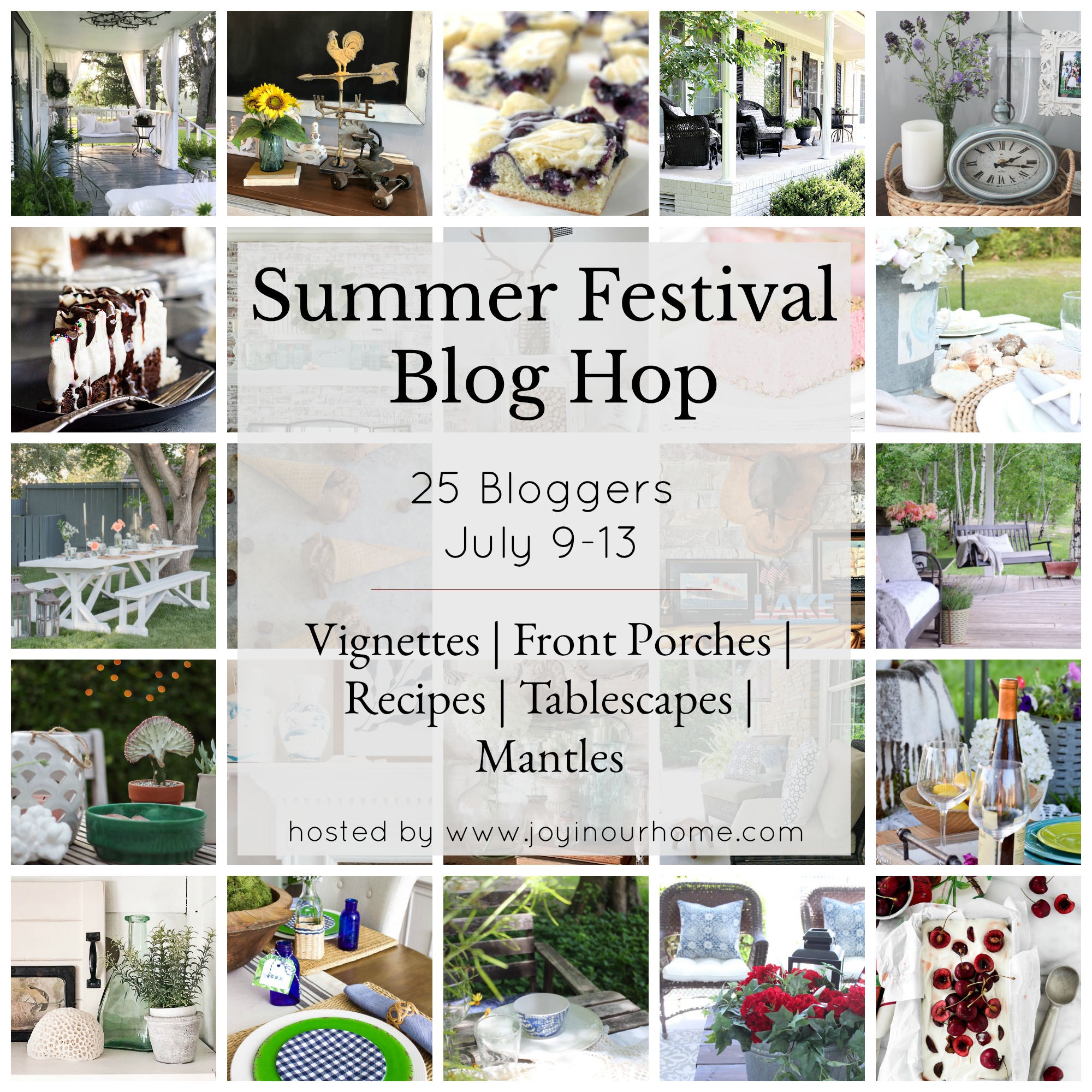 summer decor, summer home tour, summer blog hop