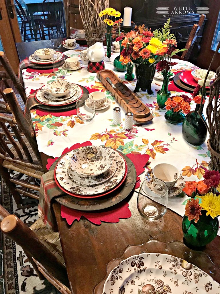 rustic tablescape, Thanksgiving table, Fall table, Autumn Table