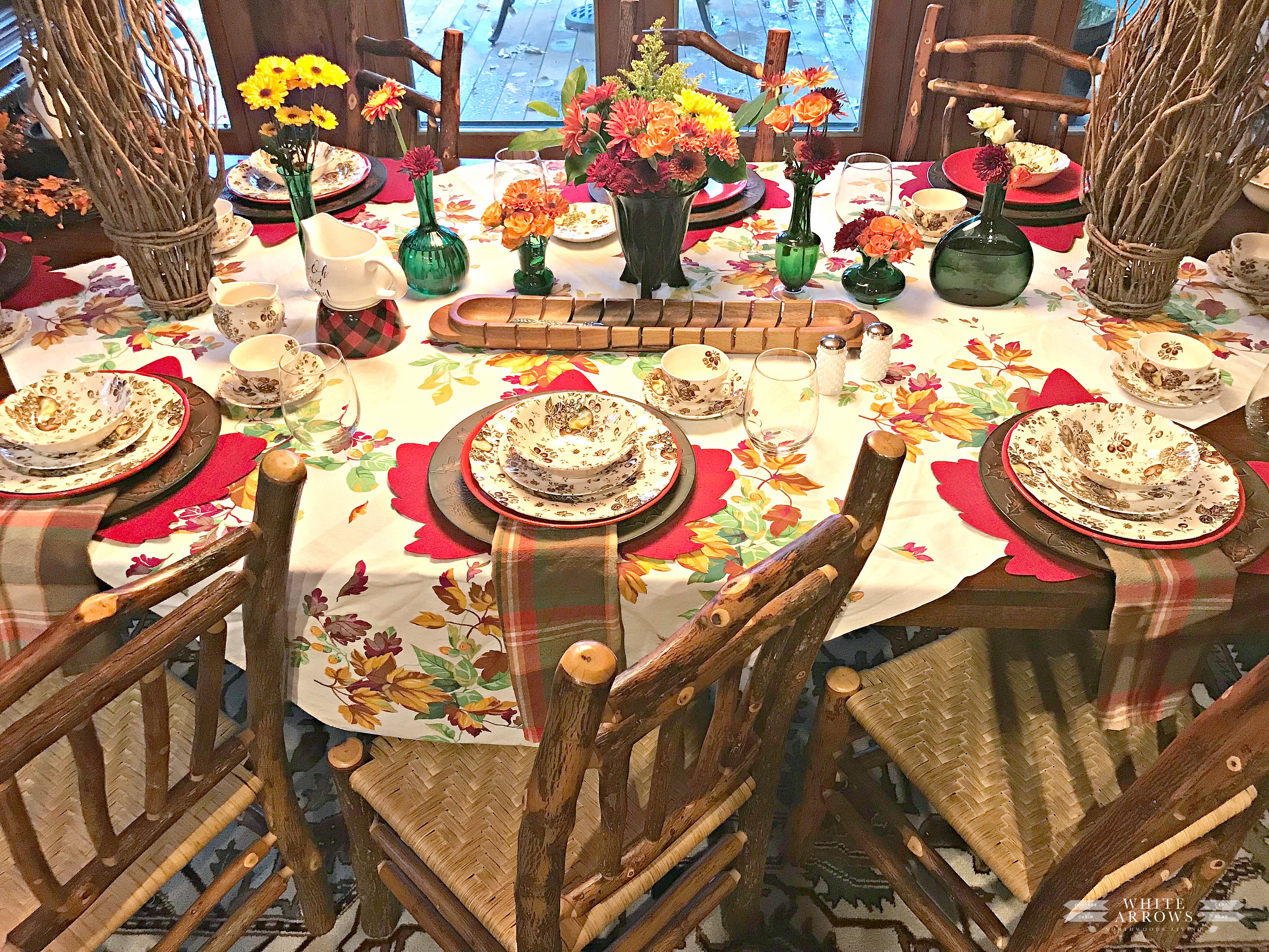 rustic tablescape, Thanksgiving table, Fall table, Autumn Table