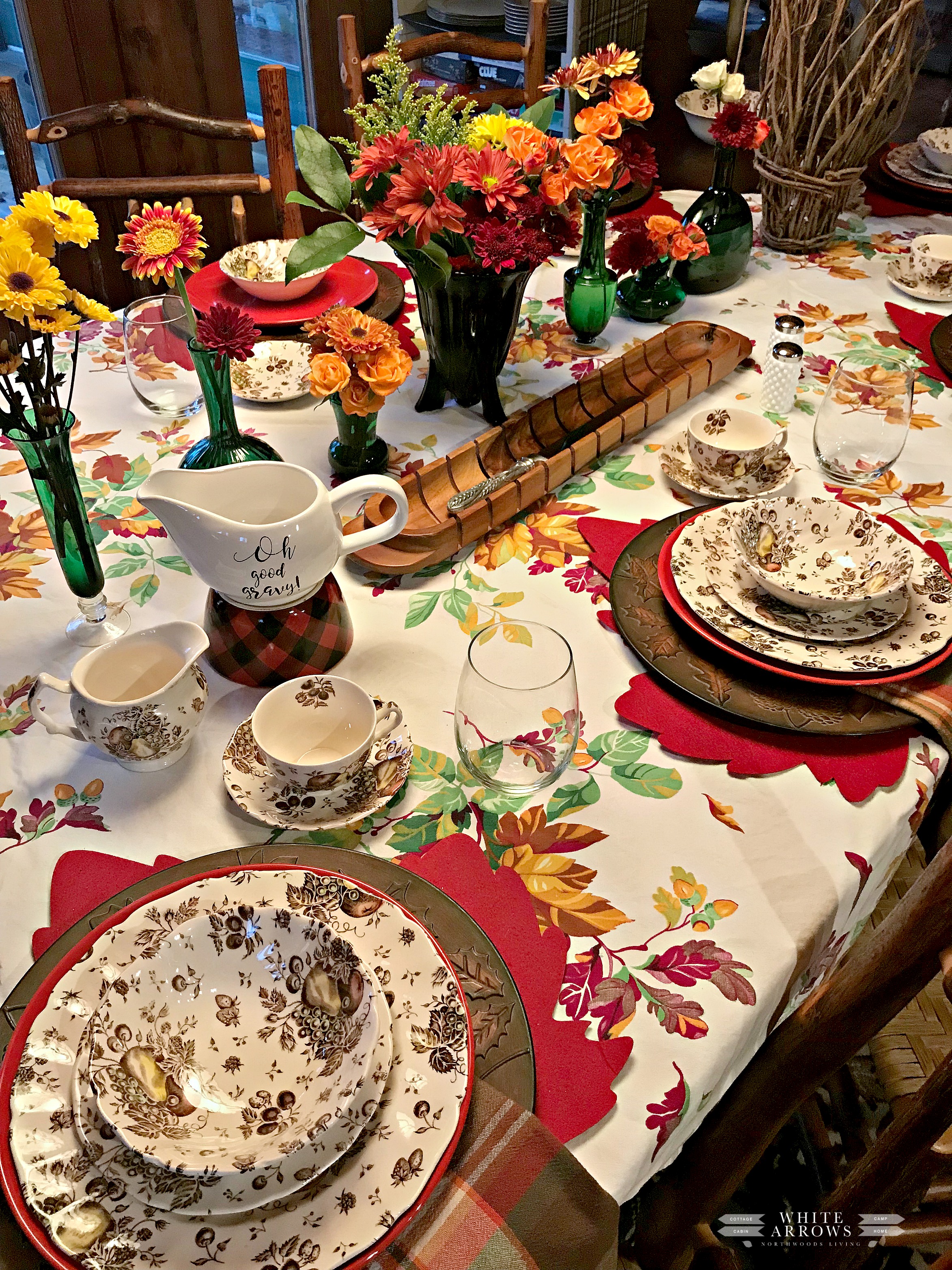 rustic tablescape, Thanksgiving table, Fall table, Autumn Table