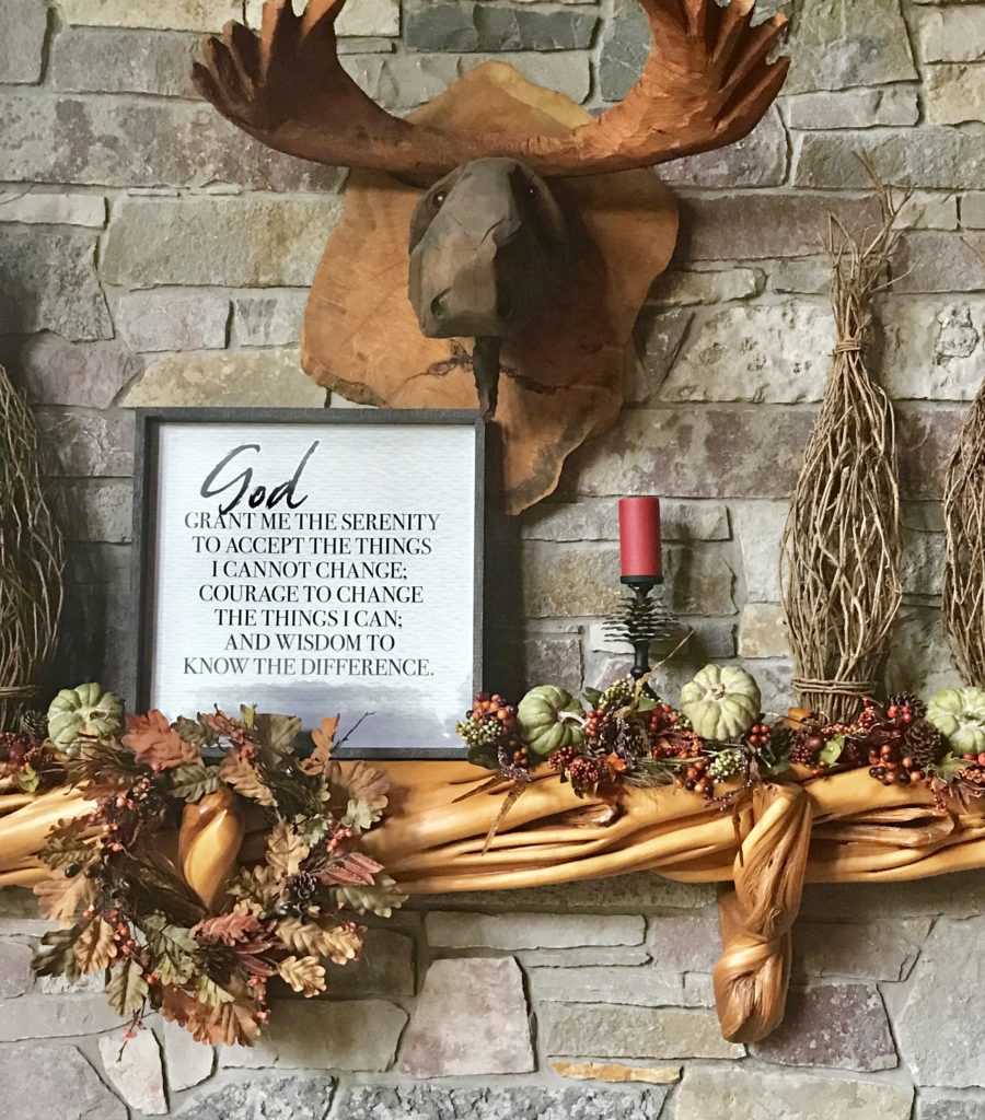 Fall mantel decor