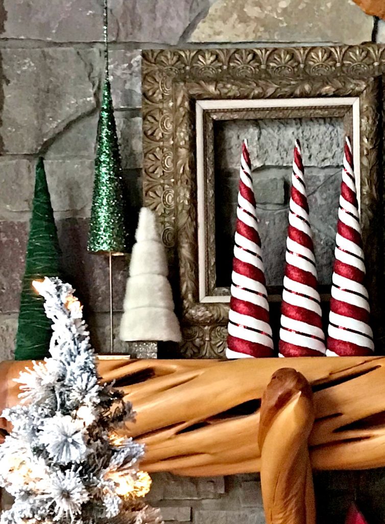 christmas-mantel-buffalo-plaid-trees