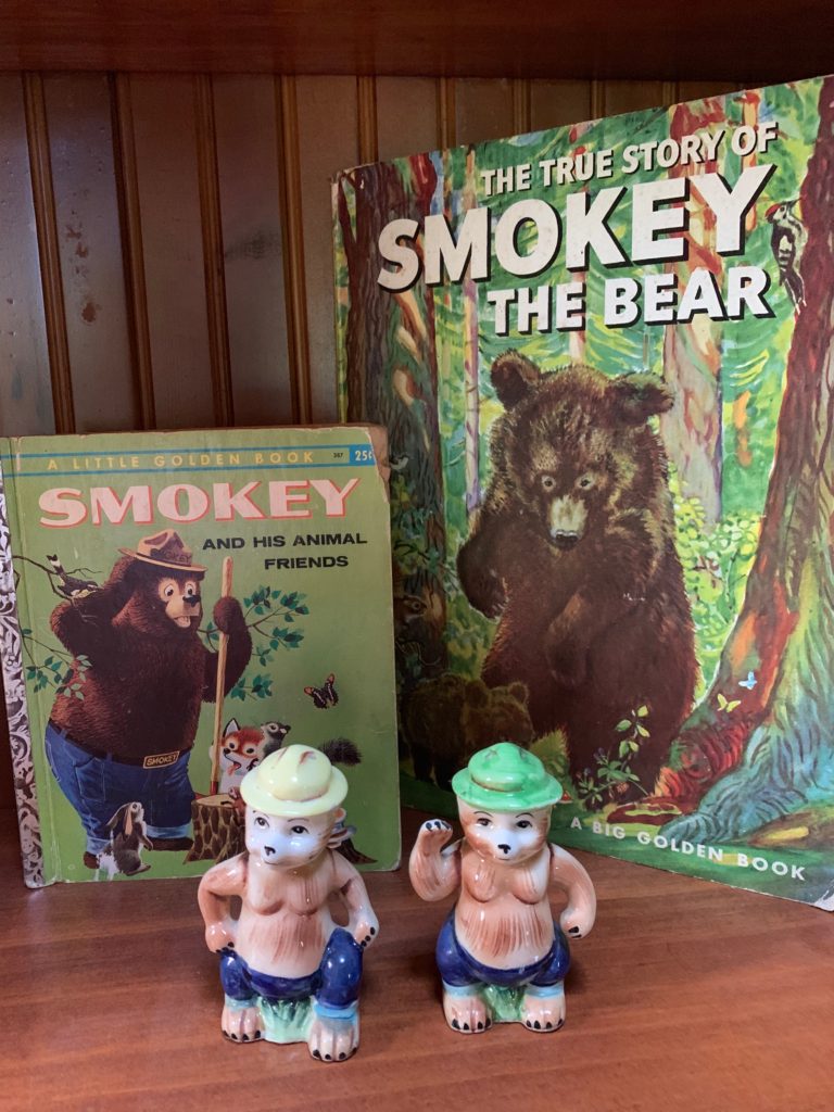 Smokey Bear Books and figurines