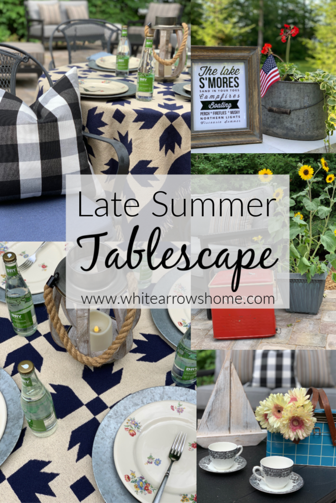 Late Summer Tablescape ~ White Arrows Home