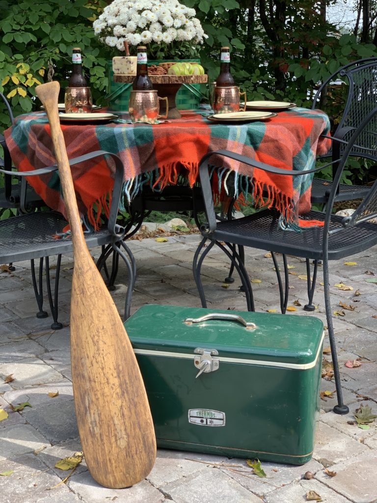 Fall outside table set for party