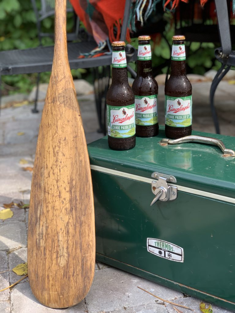 Vintage Green Thermos Cooler and Beer