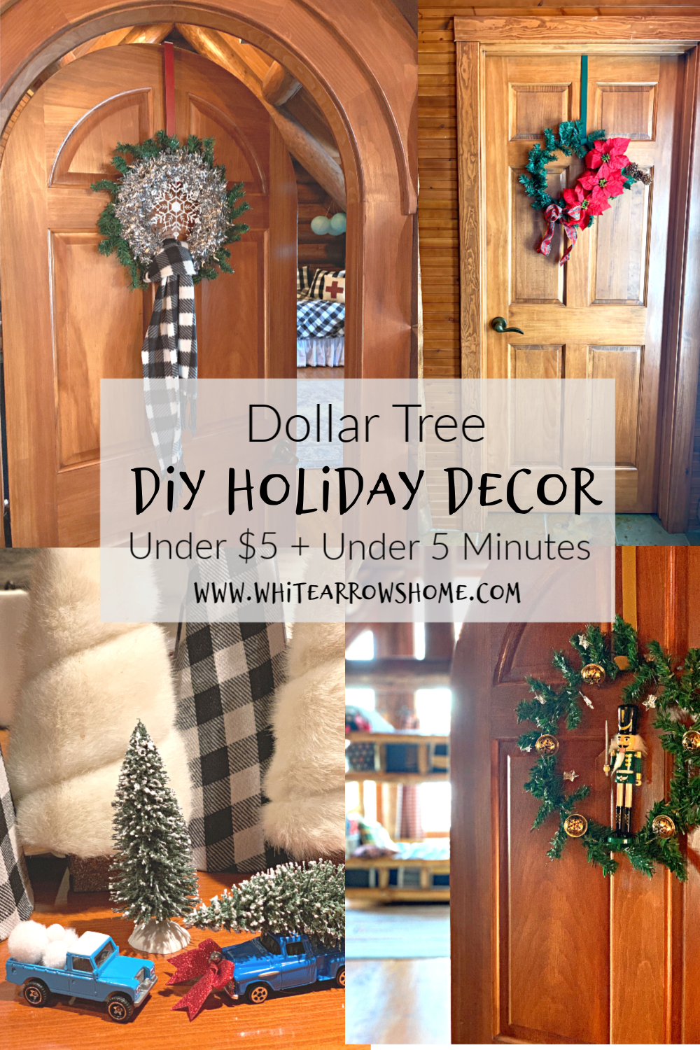 DIY Holiday Decor Under Five Dollars and Five Minutes ~ White Arrows Home