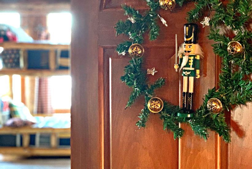 Dollar Tree Christmas DIY Wreath Supplies Nutcracker Jingle Bells