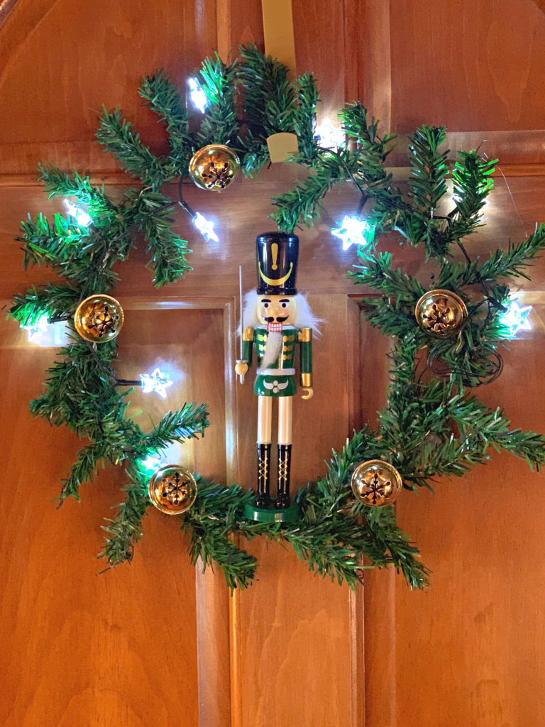 Dollar Tree Nutcracker Wreath White Arrows Home