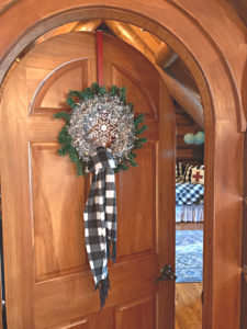Christmas DIY Dollar Tree Snowflake Wreath Buffalo Plaid Cabin