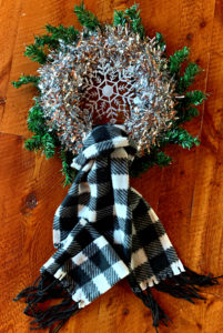 Christmas DIY Dollar Tree Snowflake Buffalo Plaid Wreath