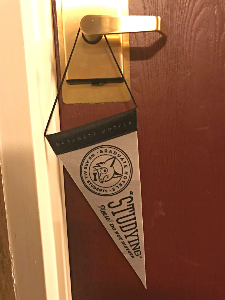 privacy door hanger graduate hotel Minneapolis 