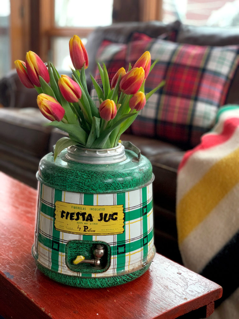 Tulips in Vintage Jug