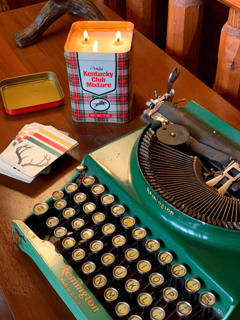Vintage Green Typewriter, Styling a Bookshelf