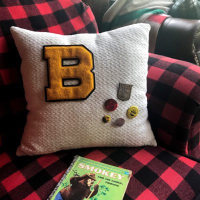 DIY Vintage Varsity Letter Pillow Project